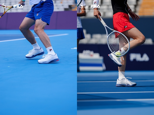 FILA ACE CLUB中网会员杯团战赛决赛队员穿着搭载FILA稳定科技平台的泰格鞋对战